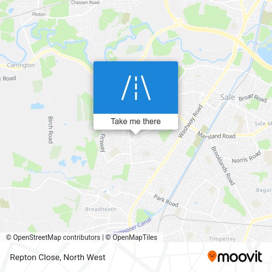 Repton Close map