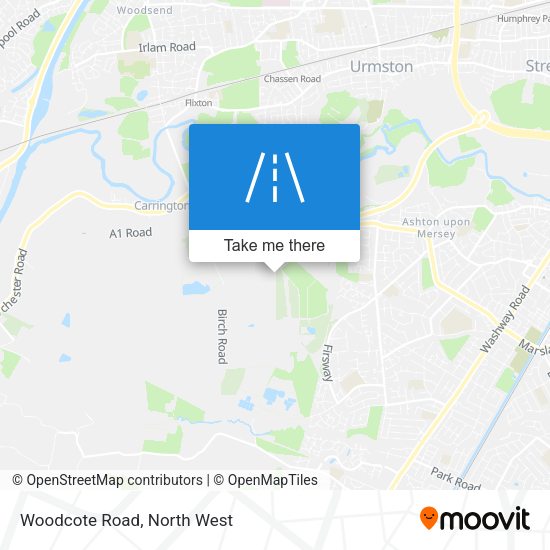 Woodcote Road map