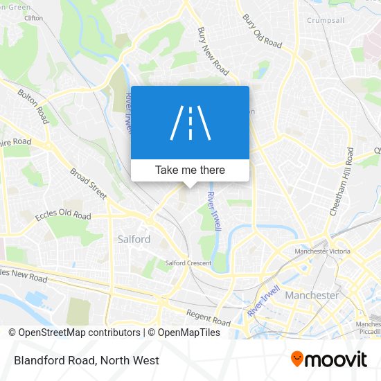 Blandford Road map