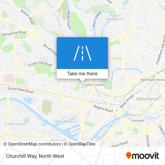 Churchill Way map