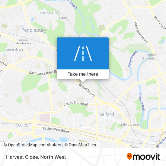 Harvest Close map