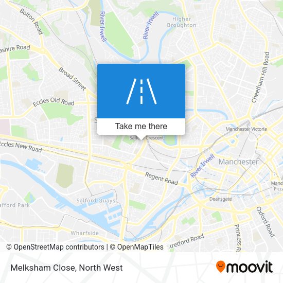 Melksham Close map