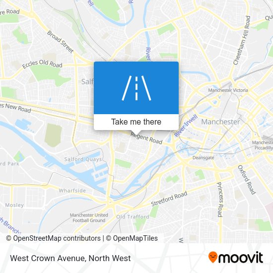 West Crown Avenue map