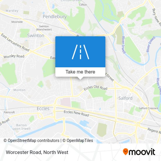 Worcester Road map