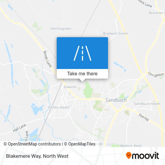 Blakemere Way map