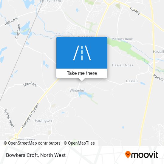 Bowkers Croft map
