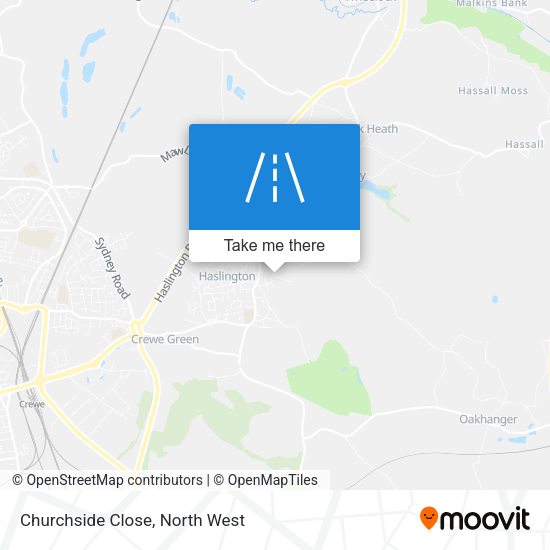 Churchside Close map