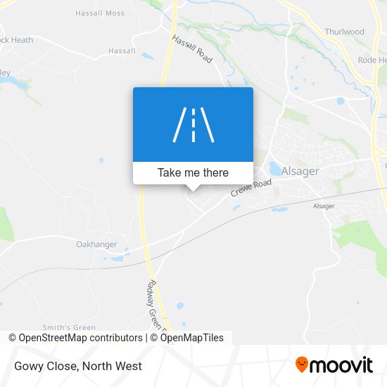 Gowy Close map