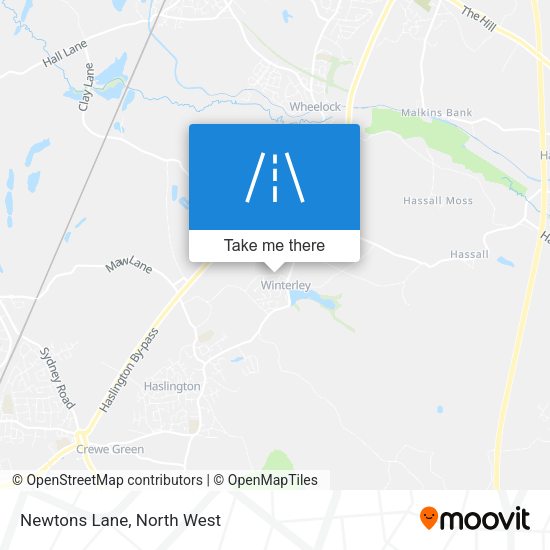 Newtons Lane map