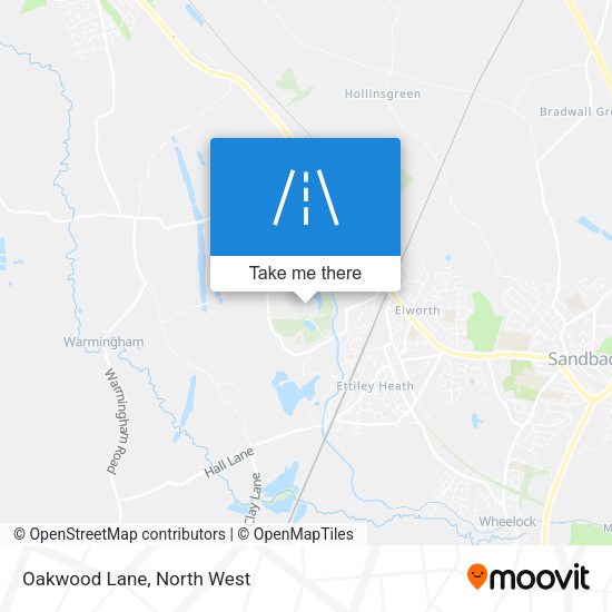 Oakwood Lane map