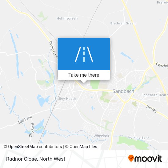 Radnor Close map