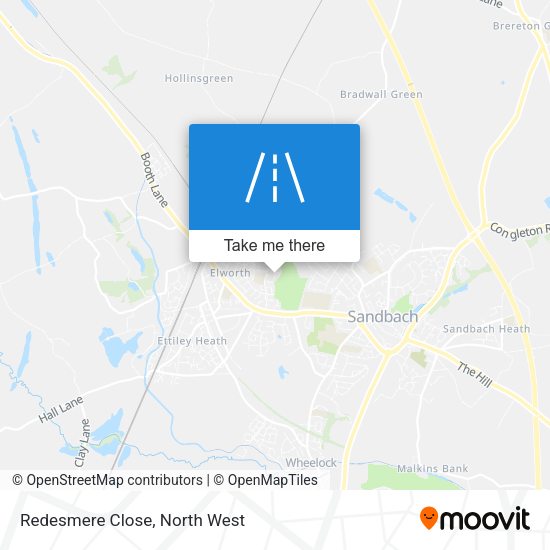 Redesmere Close map