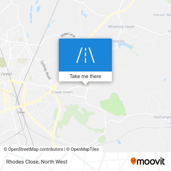 Rhodes Close map
