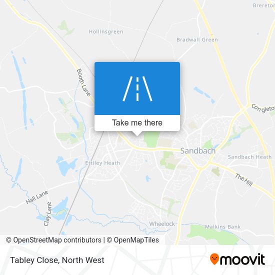 Tabley Close map