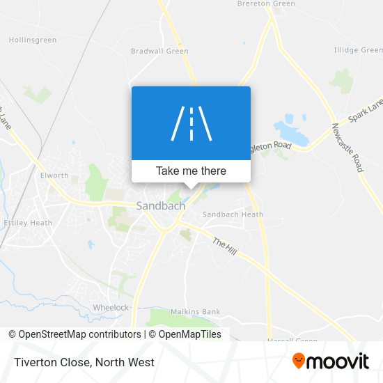 Tiverton Close map