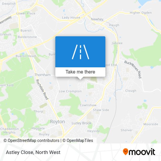 Astley Close map