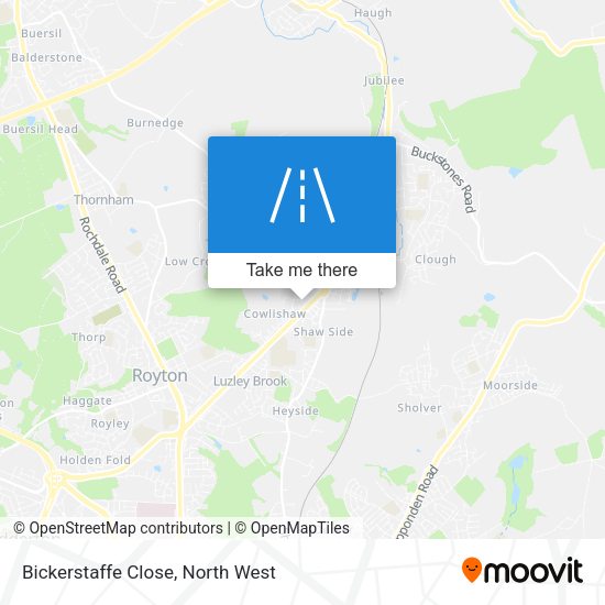 Bickerstaffe Close map