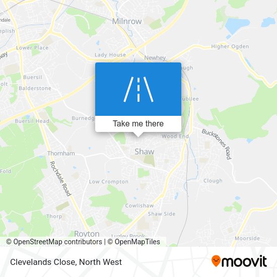 Clevelands Close map