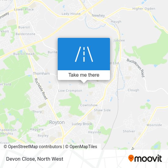 Devon Close map