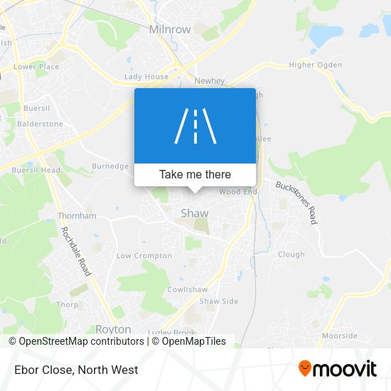 Ebor Close map