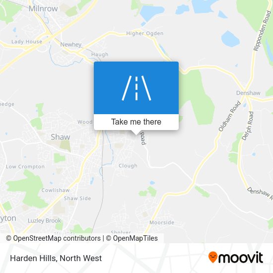 Harden Hills map