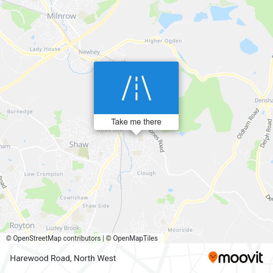 Harewood Road map