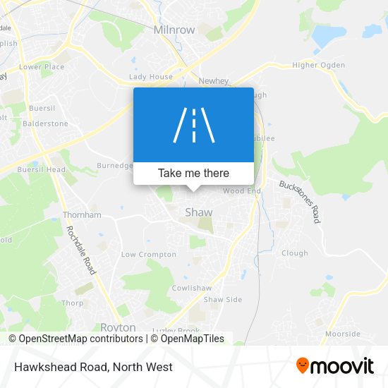 Hawkshead Road map