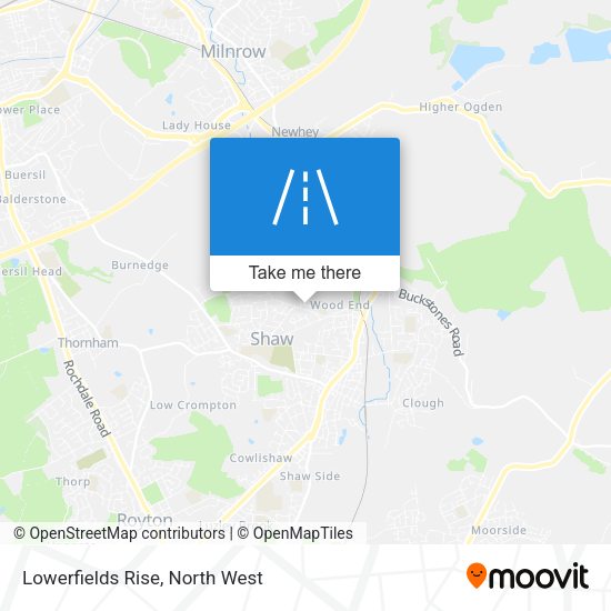 Lowerfields Rise map