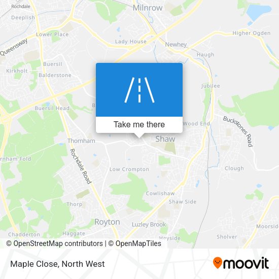 Maple Close map