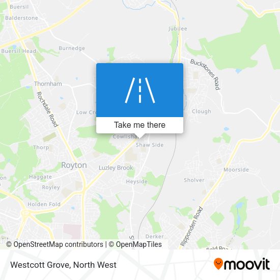 Westcott Grove map