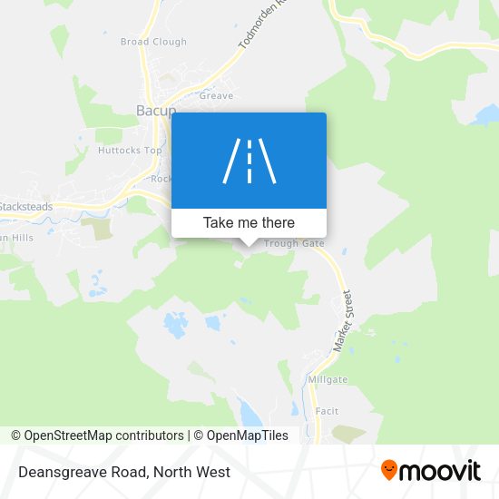 Deansgreave Road map