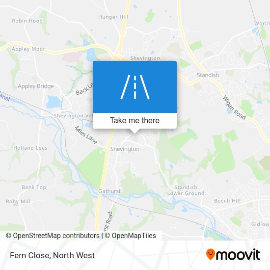 Fern Close map