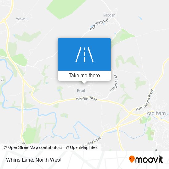 Whins Lane map