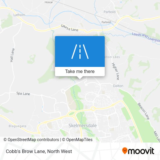 Cobb's Brow Lane map