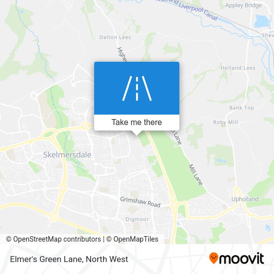 Elmer's Green Lane map