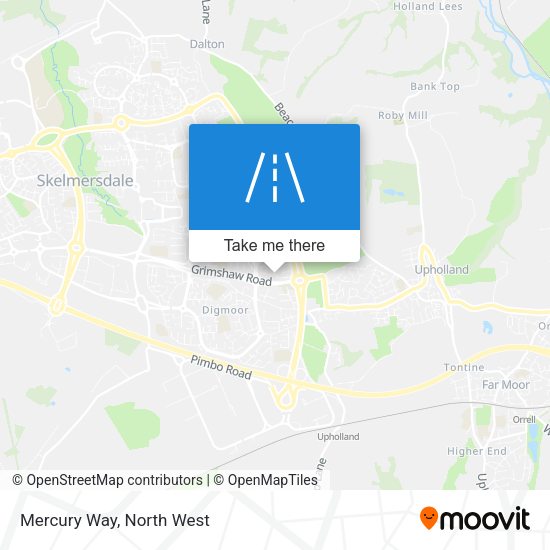 Mercury Way map