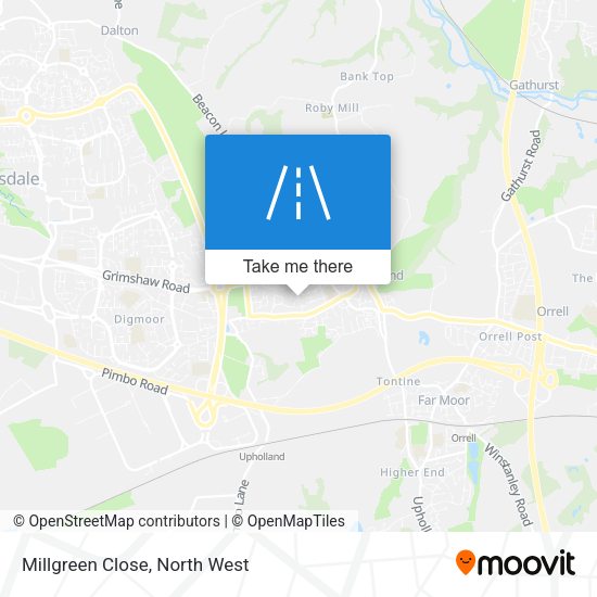 Millgreen Close map