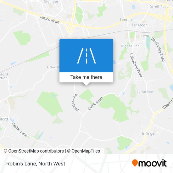 Robin's Lane map