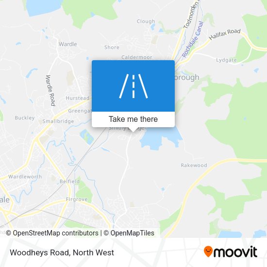 Woodheys Road map