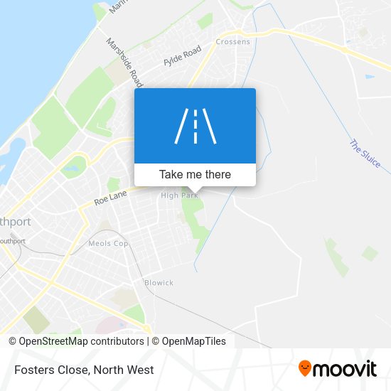 Fosters Close map