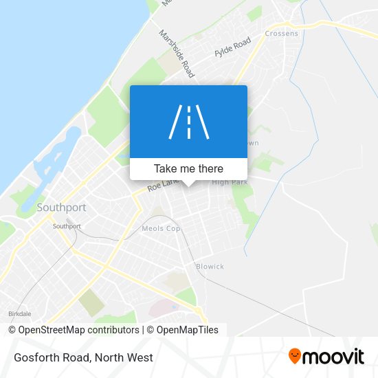 Gosforth Road map