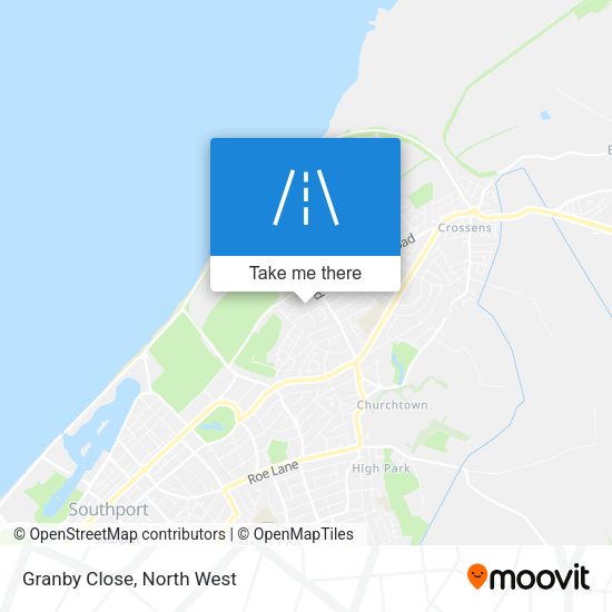 Granby Close map