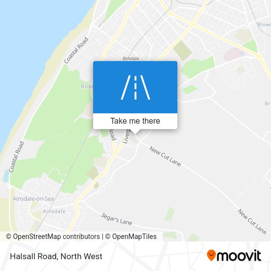 Halsall Road map