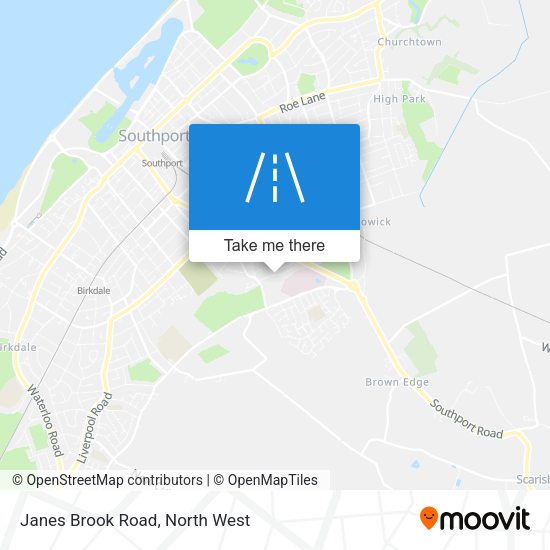 Janes Brook Road map