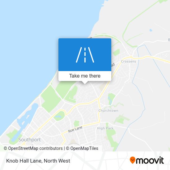 Knob Hall Lane map