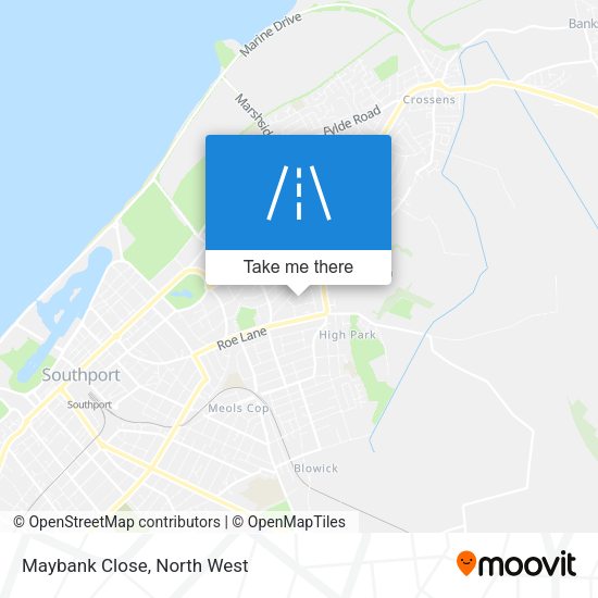 Maybank Close map