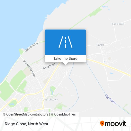 Ridge Close map