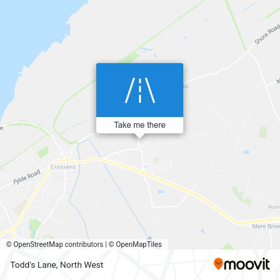 Todd's Lane map