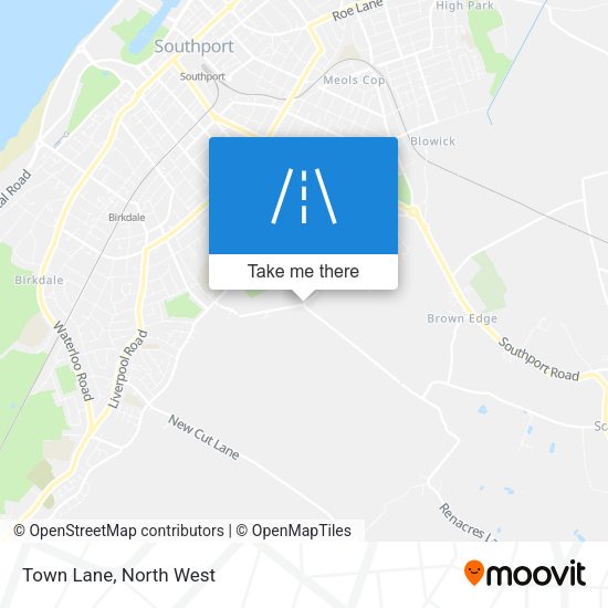 Town Lane map