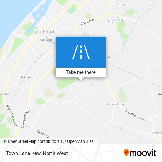Town Lane Kew map